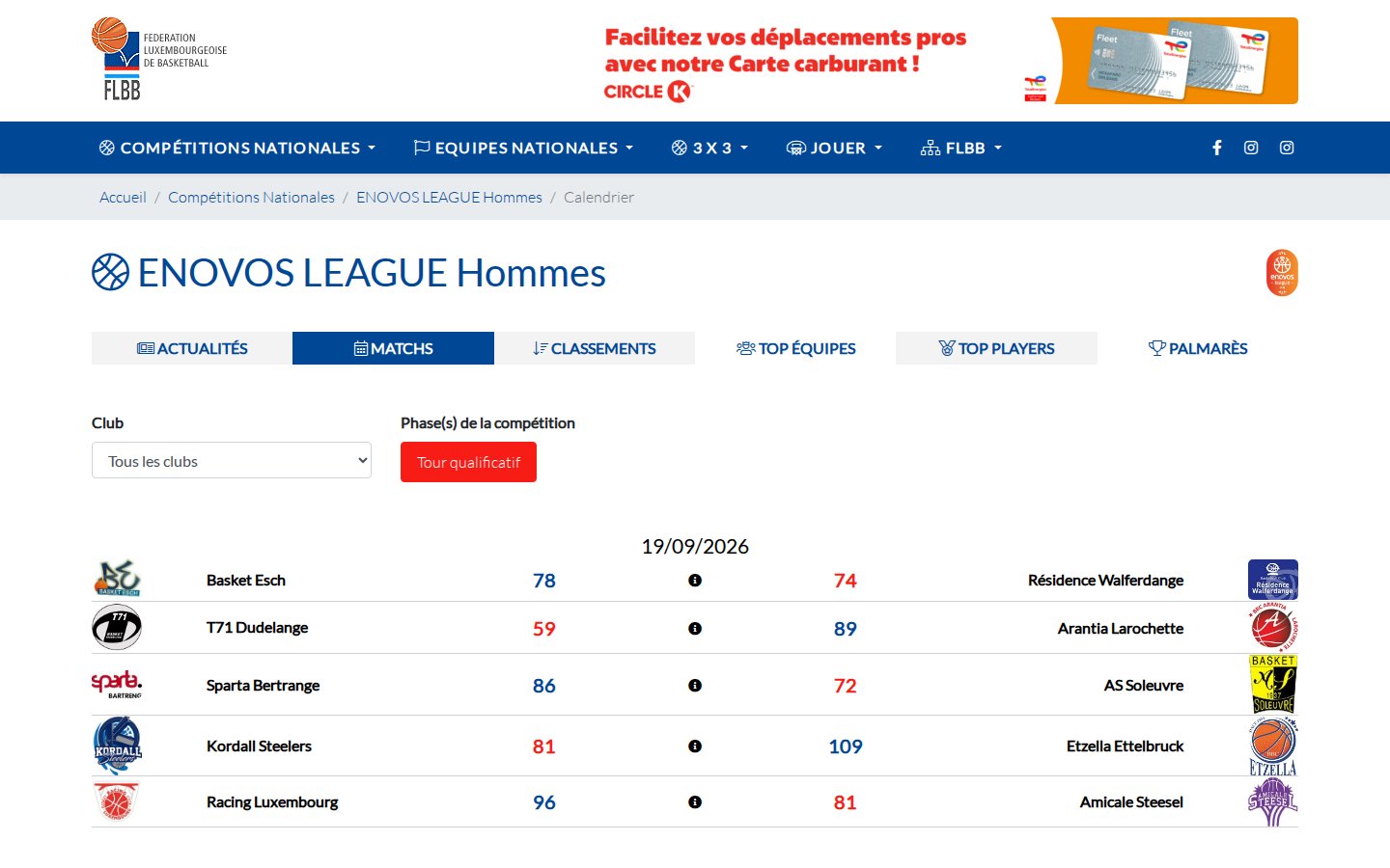 Capture : Fédération Luxembourgeoise de Basketball